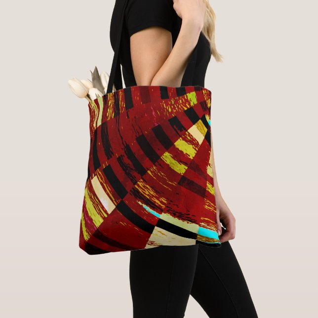 Retro Red Black Blue Yellow Brown Circle Pattern (Von Nahem)