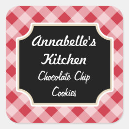 Retro Red Black Kitchen Stickers