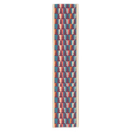 Retro Red Blue Modern Simple Tree Weihnachten Kurzer Tischläufer