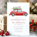 Retro Red Car Vintag Watercolor Weihnachts-Party Einladung<br><div class="desc">Mit dieser charmanten Weihnachtsfeier laden wir Sie zu einem nostalgischen Feiertag ein. Die Aquarell-Party Einladung zeigt ein Vintages rotes Auto mit Weihnachtsbaum und Geschenken. Das Retro-Design erinnert an klassische Urlaubstraditionen und schafft eine warme und einladende Atmosphäre für Ihre Ansammlung. Personalisieren Sie Ihre Veranstaltungsdetails, um es zu Ihrem individuellen Erlebnis zu...</div>