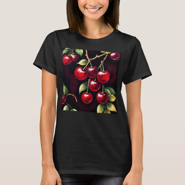 Retro Red Cherries T-Shirt (Vorderseite)