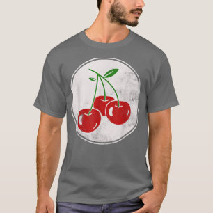 Retro Red Cherry Triple Cherries Frucht Lover T-Shirt