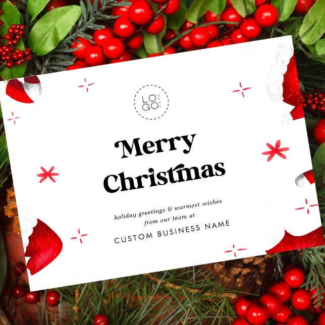 Retro Red Custom Business Company Logo Weihnachten (Von Creator hochgeladen)