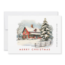 Retro Red Farm Barn Weihnachten Unternehmen