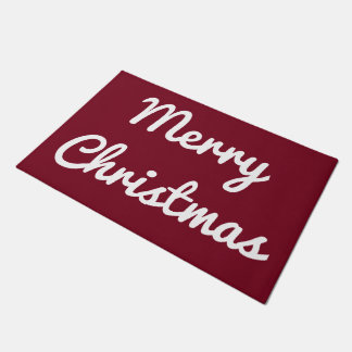Retro Red FroChristmas Willkommen Doormat Rug Fußmatte