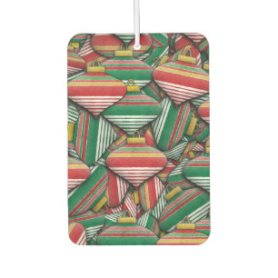 Retro Red Green Strip Design Ornament Muster Autolufterfrischer
