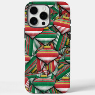 Retro Red Green Strip Design Ornament Muster iPhone 16 Pro Max Hülle