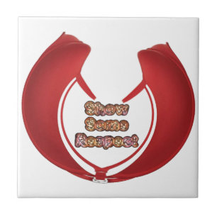 Retro Red Hakuna Matata Geschenke zeigen etwas Res Fliese