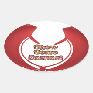 Retro Red Hakuna Matata Geschenke zeigen etwas Res Ovaler Aufkleber