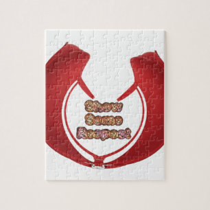 Retro Red Hakuna Matata Geschenke zeigen etwas Res Puzzle