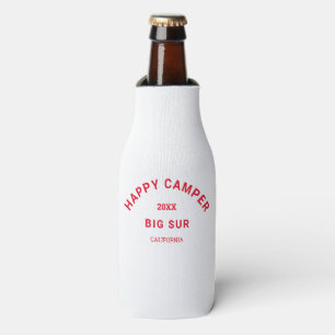 Retro Red Happy Campers Wappen Camp Crew Flaschenkühler