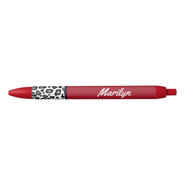 Retro Red Leopard Print Pens Geschenk Kugelschreiber (Vorderseite)
