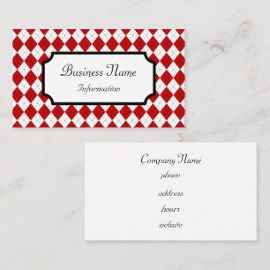 Retro Red Raute Business Card Visitenkarte