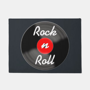Retro Red Record Doormat Fußmatte