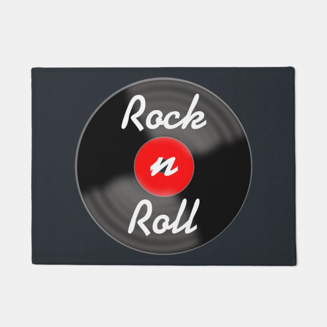 Retro Red Record Doormat Fußmatte (Vorderseite)