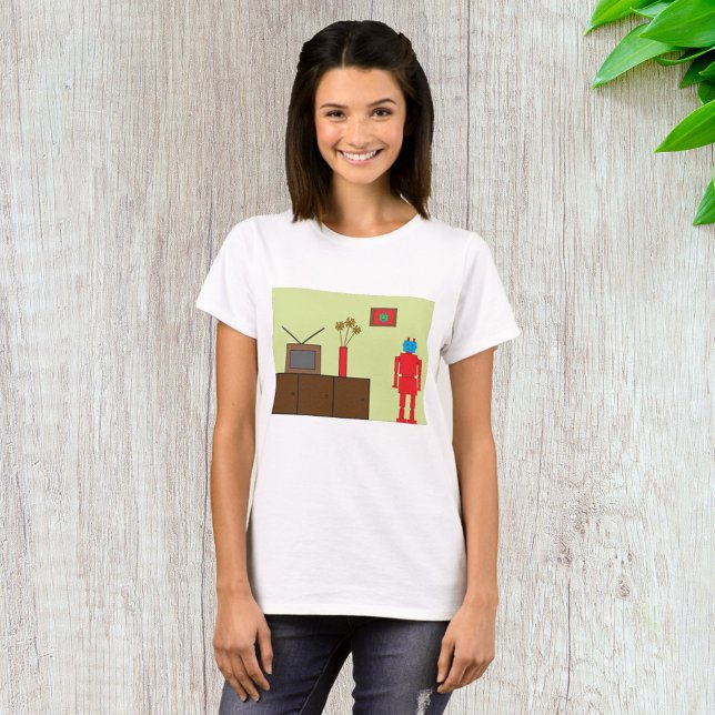 Retro Red Robot T-Shirt (Von Creator hochgeladen)