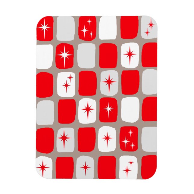 Retro Red Sternexplosionen Flexible Magnet (Vertikal)