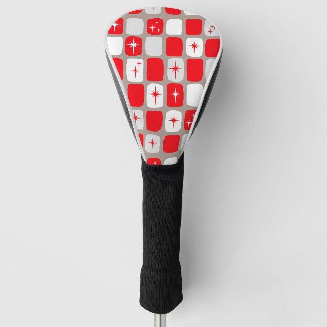 Retro Red Sternexplosionen Treiberabdeckung Golf Headcover (Vorderseite)