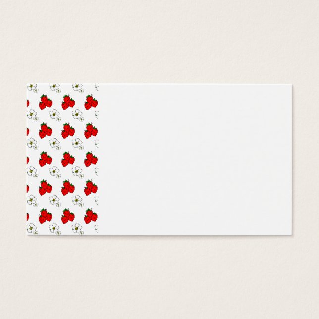 Retro Red Strawberry and Blume Pattern (Vorderseite)