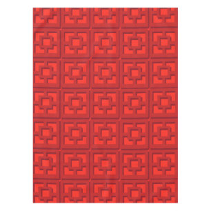 Retro Red Trellis Tablecloth Tischdecke