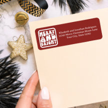 Retro Red und White Bold Weihnachtsfeiertag