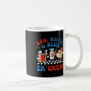Retro Red White Blue ER Crew Emergency Room 4. Kaffeetasse