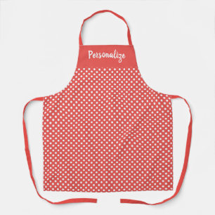 Retro Red & White Polka Dots Frauen Kochen Schürze