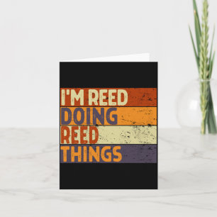 Retro Reed macht Reed Dinge Lustiger Geburtstags-W Karte