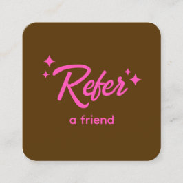 Retro Refer a Friend Verweiskarte Empfehlungskarte