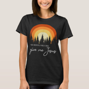 Retro Regenbogen am Morgen, wenn ich aufstehe gebe T-Shirt