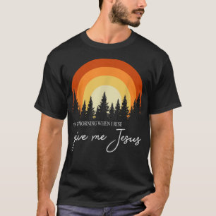 Retro Regenbogen am Morgen, wenn ich aufstehe gebe T-Shirt