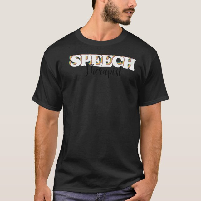 Retro Regenbogen Aussprache T-Shirt (Vorderseite)