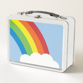 Retro-Regenbogen der 80er Jahre Metall Brotdose