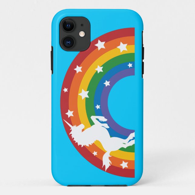 Retro Regenbogen-Einhorn iPhone 5/5S Fall Case-Mate iPhone Hülle (Rückseite)