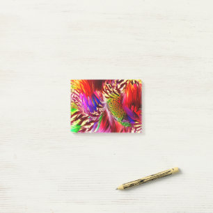 Retro-Regenbogen-Feder-Farbmuster-Blöcke Post-it Klebezettel