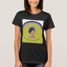 Retro-Regenbogen-Inspirations-T-Shirt für Frauen