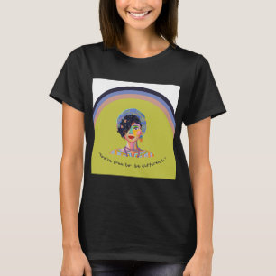 Retro-Regenbogen-Inspirations-T-Shirt für Frauen T-Shirt