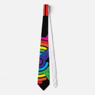Retro Regenbogen Krawatte
