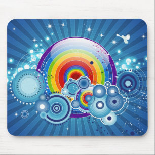 Retro Regenbogen mousepad
