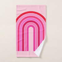 Retro-Regenbogen-Preppy-Rosa und Roter Pfeil
