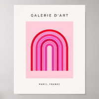 Retro-Regenbogen-Preppy-Rosa und Roter Pfeil