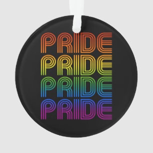 Retro Regenbogen Stolz Ornament