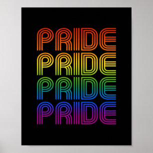 Retro Regenbogen Stolz Poster