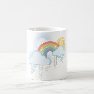Retro Regenbogen-Tasse Tasse