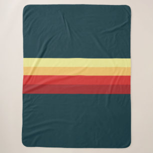 Retro-Regenbogen-Vibe Wärme mehrfarbig Sherpadecke