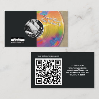 Retro-Regenbogen-Vinyl-Schallplatten-Musikproduzen Visitenkarte