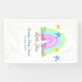 Retro Regenbogen winzige kleine Sterne Baby sh Banner