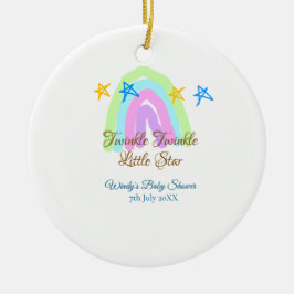 Retro Regenbogen winzige kleine Sterne Baby sh Keramik Ornament