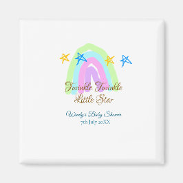 Retro Regenbogen winzige kleine Sterne Baby sh Magnet