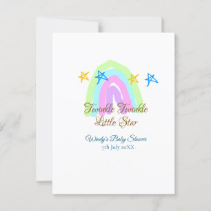Retro Regenbogen winzige kleine Sterne Baby sh Postkarte